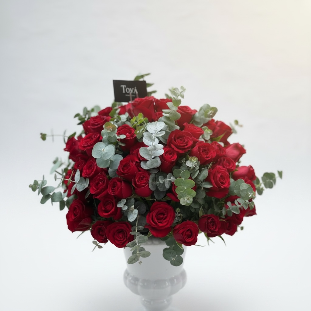 Arreglo de rosas rojas