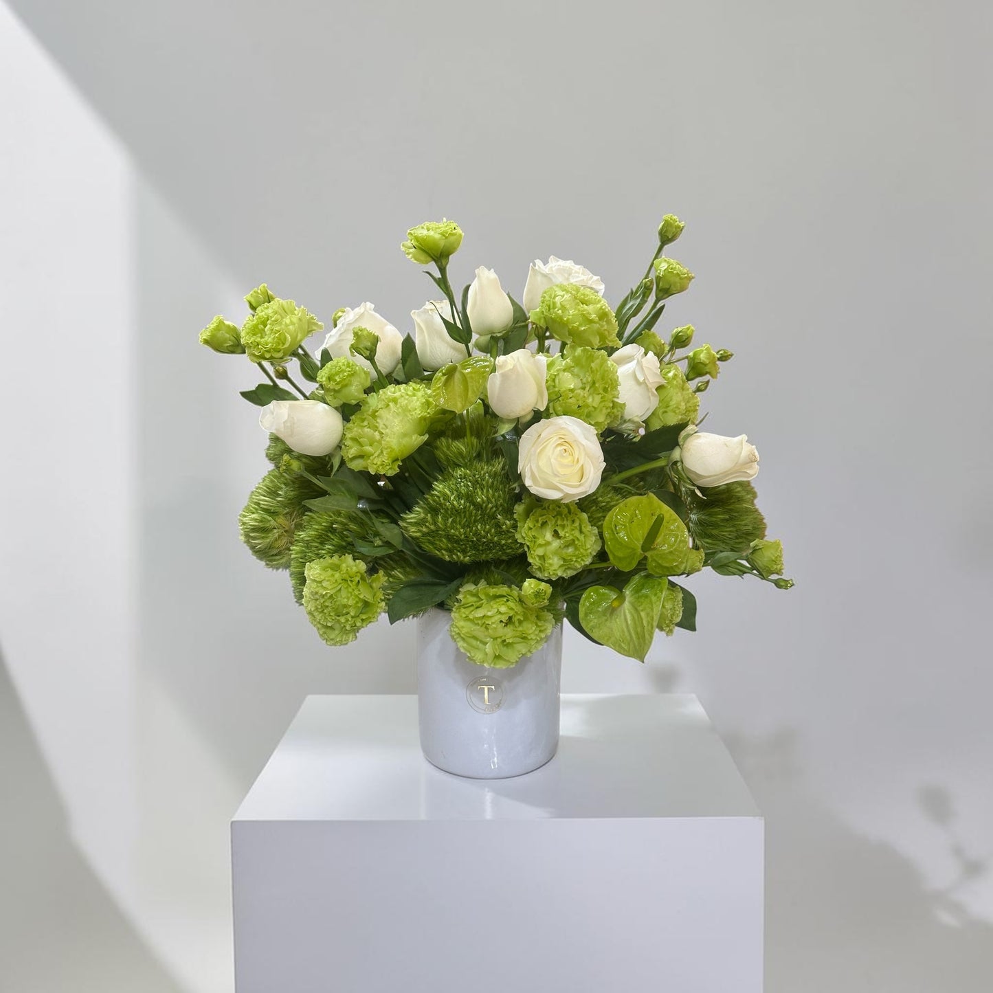 Arreglo de flores verde